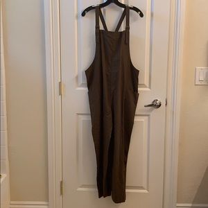 VICI Cotton/Linen Olive Green Overalls